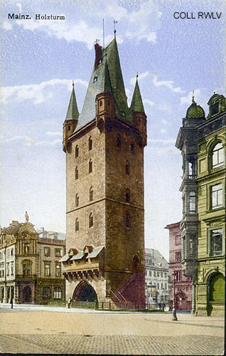 Mainz Holzturm alte Ansichtskarte 1918