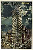 vintage image New York City Flat Iron building c1910