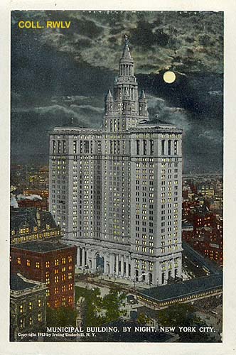 vintage image New York City Municipal building 1913