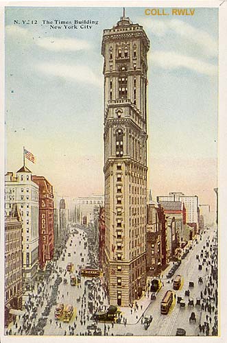 old vintage image New York City The Times building