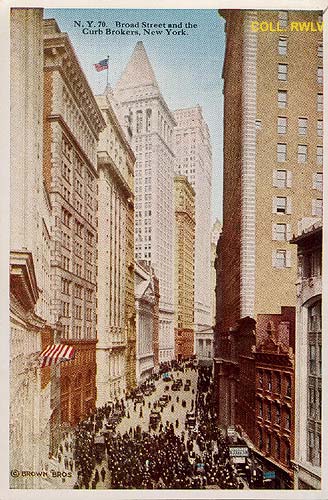 New York City Broad street and the Curb Brokers c1910