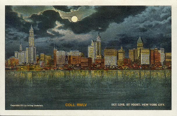 New York City Sky Line - copyright 1911 by Irving Underhill