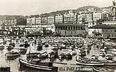 vintage postcard Algiers harbour