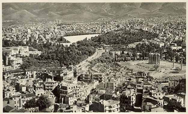 carte postale ancienne Athenes 1960