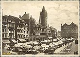 carte postale ancienne Basel Marktplatz c1930