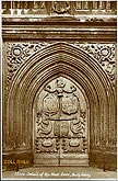 vintage postcard Bath abbey West door