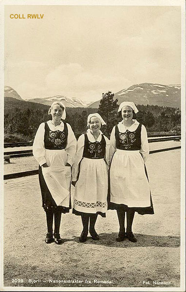 Bjorli Nationaldrakter fra Romsdal postcard c1930