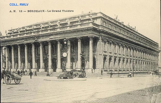 cpa 1900 Bordeaux le Grand Theatre