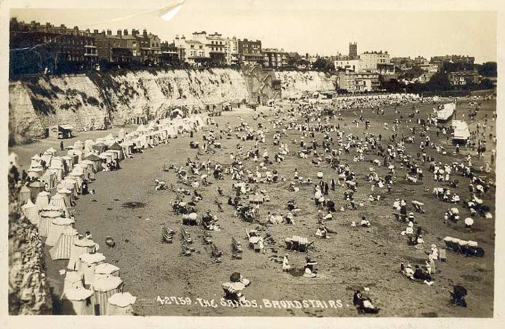 vintage postcard Broadstairs the Sands