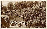 vintage postcard Buxton the waterfall