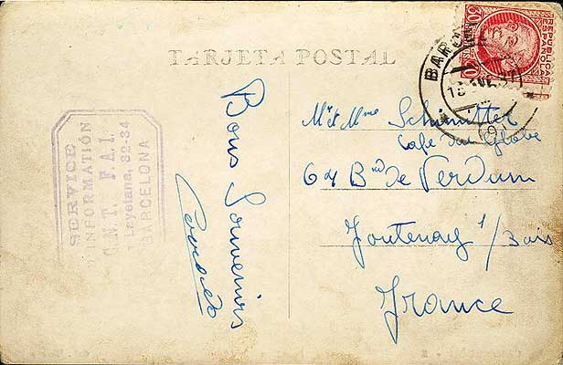 Camprodon Pont Nou 1937 tarjeta postal antigua