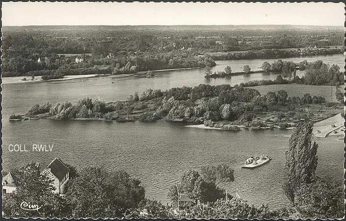 cpa Candes St Martin confluence Loire Vienne l' ancien bac