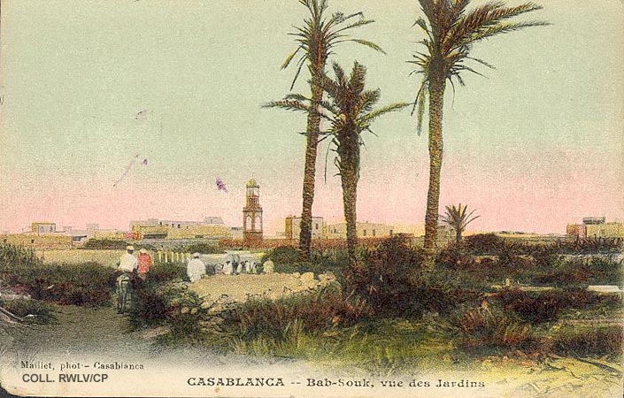 carte postale ancienne Casablanca Bab Souk c1915