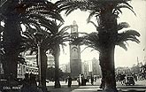 carte postale ancienne Casablanca place de France 1946