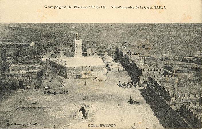 carte postale ancienne campagne Maroc 1913 Casba Tadla