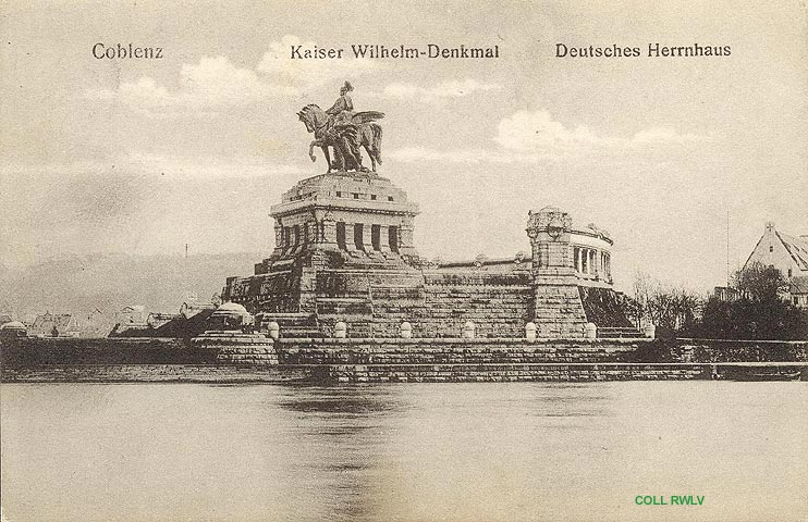 Coblenz Kaiser Wilhelm Denkmal Ansichtskarte 1908