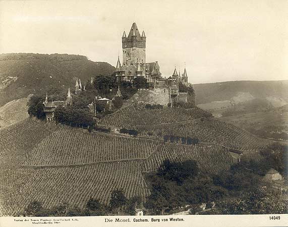 Cochem Burg von Westen alte Foto 1903