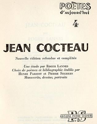 Jean Cocteau poemes bibliographie dessins portraits