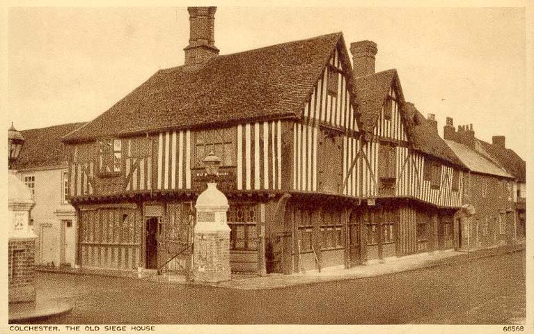 Colchester the Old Siege House vintage postcard