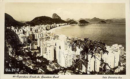 vintage postcard Copacabana rio de janeiro