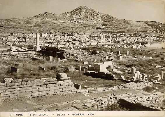 carte postale ancienne Delos (Grece)