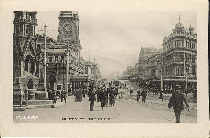 Dunedin,  Princes Str. N.Z. c1900