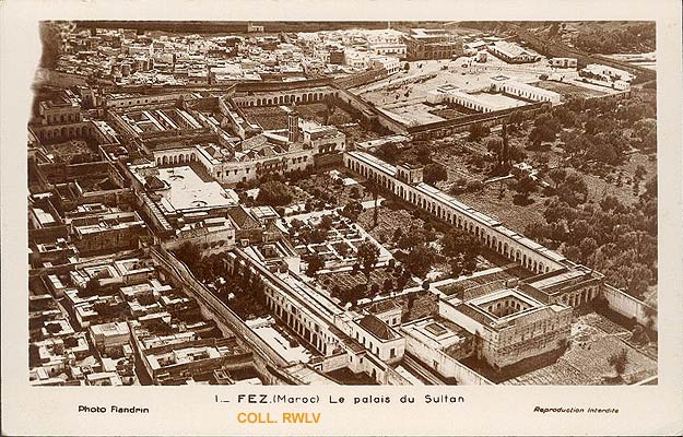 carte postale ancienne Fez Maroc palais du Sultan