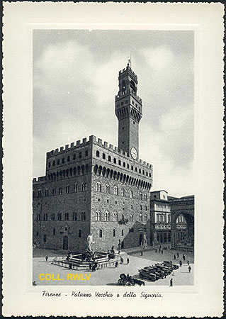 vecchia cartolina Firenze Palazzo Vecchio ediz. Mugnaini