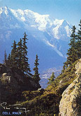 Mont Blanc et Chamonix vus de la Flegere par P Tairraz