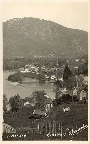 vintage postcard Forde Norway