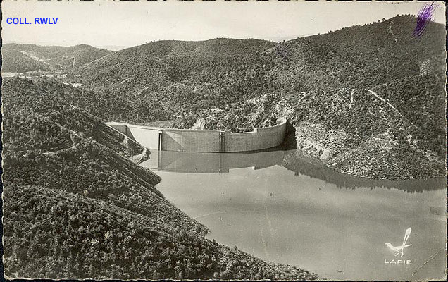 carte postale ancienne Frejus le barrage de Malpasset