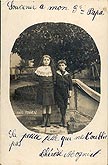 photo ancienne frere et soeur 1915