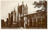 vintage postcard Hereford cathedral