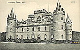 vintage postcard Inveraray castle Scotland