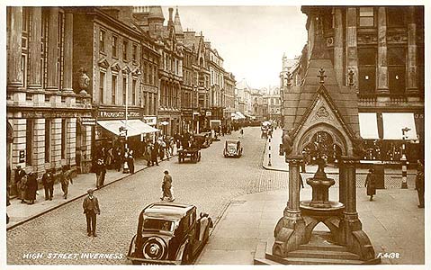 high street Inverness old vintage postcard