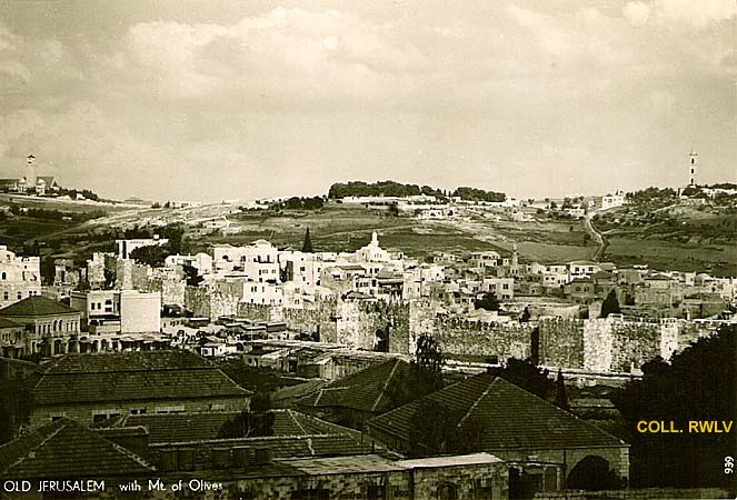 Old Jerusalem Mount of Olives Mont des Oliviers c1960