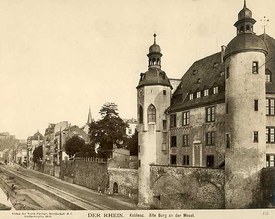 Koblenz alte Burg alte Foto 1903 Coblence