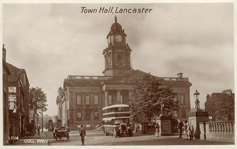 Lancaster, Town Hall, vintage postcard