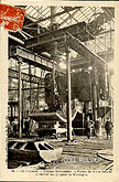 carte postale ancienne 1912 Le Creusot usine Schneider presse