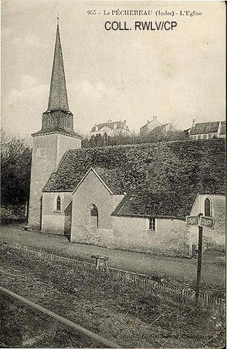 carte postale  c1910 Le Pechereau l'ancienne eglise