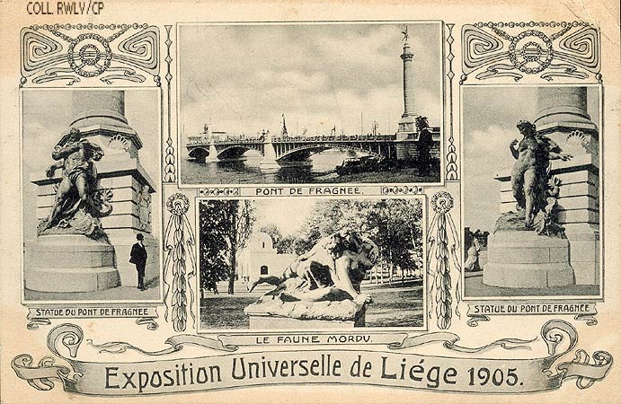 carte postale ancienne  Liege expo 1905