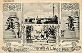 carte postale ancienne Liege expo 1905