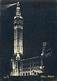 Lille vue nocturne du beffroi c1930