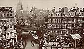 London Ludgate circus vintage postcard 1910