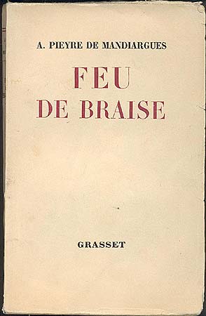 A M de Mandiargues Feu de braise 1959 - occasion