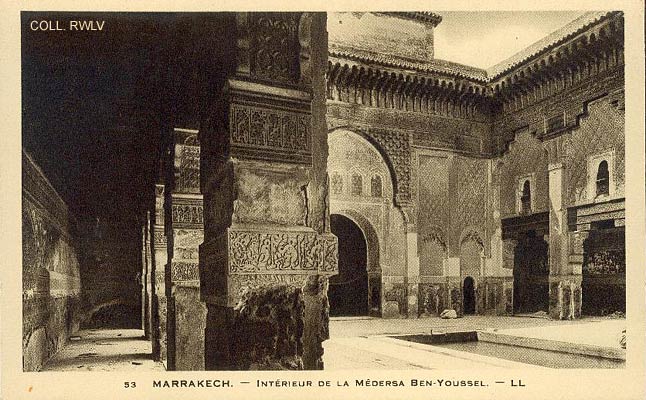 1934 Marrakech medersa Ben Youssef carte postale ancienne