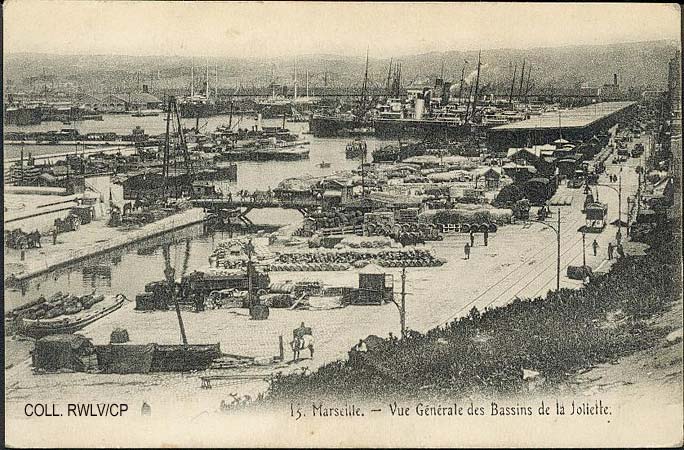 cpa carte postale ancienne1900 Marseille bassins de la Joliette