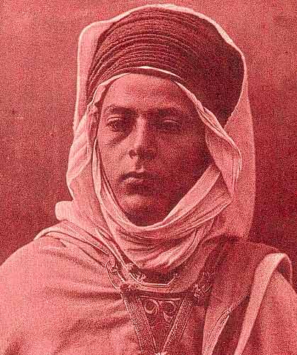 vintage orientalist postcard man from Algiers