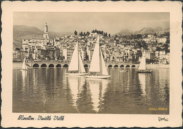 Menton le port et vieille ville editions Rene c1950