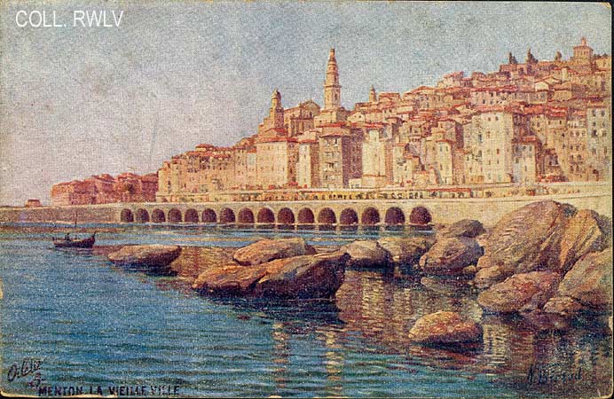 cpa carte postale ancienne Menton 1921 carte Tuck